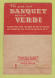 Matchbook Cover - Verdi Restaurant Philadelphia PA WEAR 40 Strike