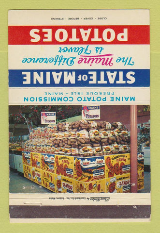 Matchbook Cover - Maine Potato Commission Presque Isle ME  40 Strike