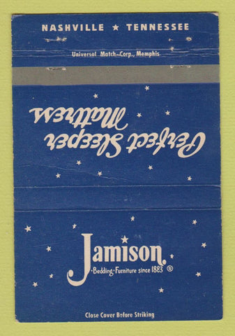 Matchbook Cover - Jamison Bedding Furniture Nashville TN WEAR 40 Strike