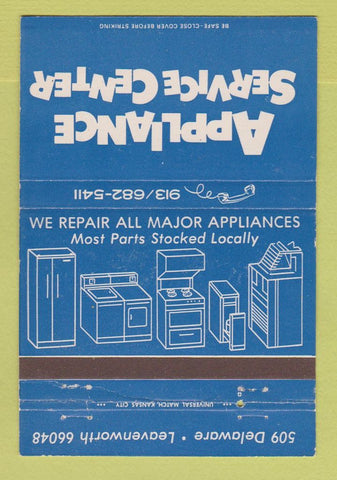 Matchbook Cover - Appliance Service Center Leavenworth KS 40 Strike