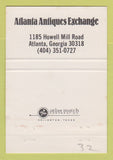 Matchbook Cover - Atlanta Antiques Exchange GA 40 Strike