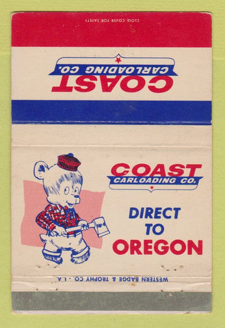 Matchbook Cover - Coast Carloading Los Angeles CA WEAR 40 Strike