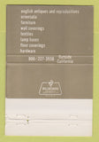 Matchbook Cover - McCune San Francisco CA Antiques Furniture WEAR 40 Strike