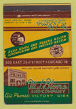 Matchbook Cover - MJ Blons Chicago IL Water Coolers 40 Strike