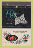 Matchbook Cover Koko Restaurant Rudy's Silver Spur Phoenix AZ  22 Strike Feature