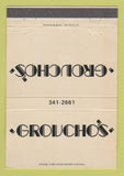 Matchbook Cover - Groucho's San Mateo CA restaurant WEAR 40 Strike