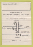 Matchbook Cover - Groucho's San Mateo CA restaurant WEAR 40 Strike