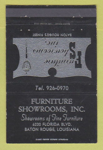 Matchbook Cover - Furniture Showrooms Baton Rouge LA 40 Strike