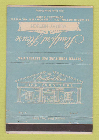 Matchbook Cover Stratford House Murray Heitlich Brighton MA Furniture 40 Strike