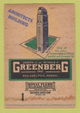 Matchbook Cover - Greenberg Real Estate Philadelphia PA WEAR 40 Strike