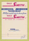 Matchbook Cover - Gale Smith Used Cars Detroit MI 40 Strike