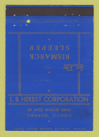 Matchbook Cover - LB Herbst Chicago IL Furniture 40 Strike