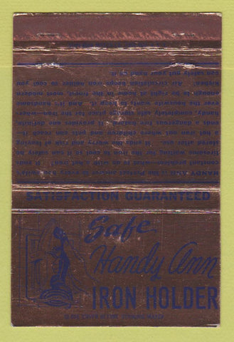 Matchbook Cover - Handy Ann Iron Holder Wichita KS WEAR 40 Strike