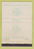 Matchbook Cover - Avon Products Cosmetics Toiletries WEAR 40 Strike