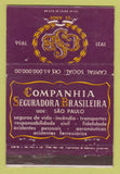 Matchbook Cover Coompanhia Seguradora Brasileira Sao Paulo Brazil 1956 40 Strike