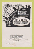 Matchbook Cover - Brokers Mortgage Service Camden NJ 40 Strike