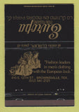 Matchbook Cover - Europa Men's Clothes Brownsville TX 40 Strike