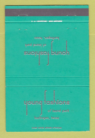 Matchbook Cover - Young Fashions Laurel Park Harlingen TX Clothes WEAR 40 Strike