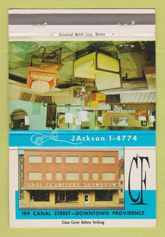 Matchbook Cover - Canal Furniture Showrooms Providence RI 40 Strike