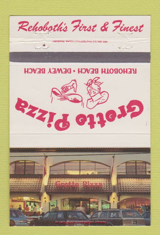Matchbook Cover - Grotto Pizza Rehoboth Beach DE Dewey Beach 40 Strike