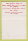 Matchbook Cover - Grotto Pizza Rehoboth Beach DE Dewey Beach 40 Strike