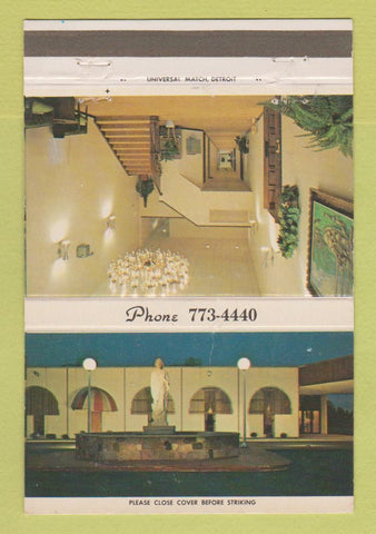 Matchbook Cover - Athena Hall Kappas Bros Roseville MI WEAR 40 Strike