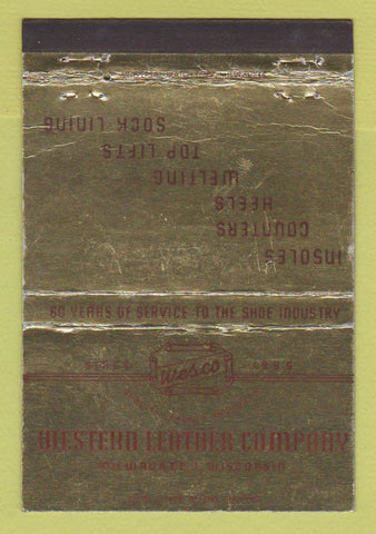 Matchbook Cover - Western Leather Company Milwaukee WI WEAR 40 Strike