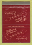Matchbook Cover - McCrary Hosiery  40 Strike
