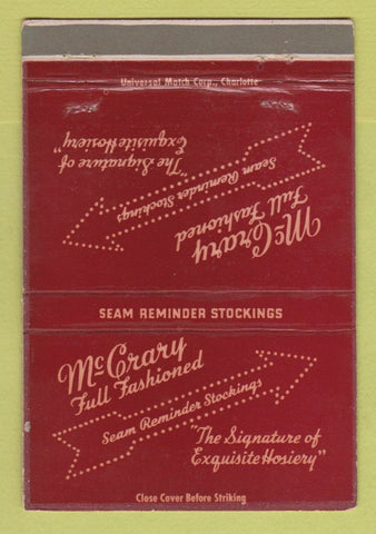 Matchbook Cover - McCrary Hosiery  40 Strike
