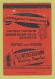 Matchbook Cover - HC Witherspoon Welding Supply Los Angeles CA 40 Strike