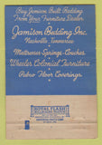 Matchbook Cover - Jamison Bedding Furniture Nashville TN 40 Strike