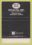 Matchbook Cover - Hycalog Drill Bits Shreveport LA 40 Strike