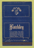 Matchbook Cover - Finchley Men's Clothes New York City Chicago 40 Strike