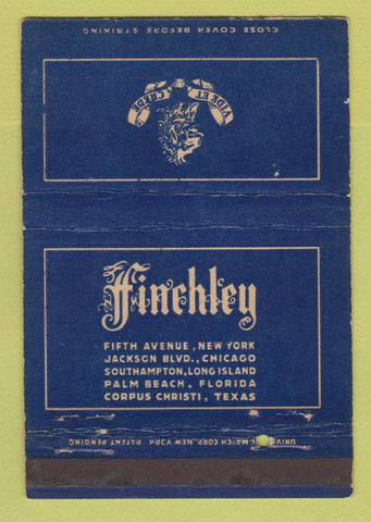 Matchbook Cover - Finchley Men's Clothes New York City Chicago 40 Strike