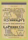 Matchbook Cover - La Pierre Furniture Scobey MT 40 Strike