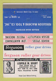 Matchbook Cover - Ferguson Roller Gear Drives New York City 40 Strike