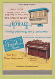 Matchbook Cover - Jesse French Pianos Gash Music Coral Gables FL 40 Strike