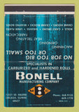 Matchbook Cover Bonell Manufacturing Chicago IL grinding heat treating 40 Strike