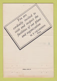Matchbook Cover Bonell Manufacturing Chicago IL grinding heat treating 40 Strike