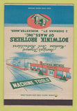 Matchbook Cover - Botwinik Brothers Machine Tools Worcester MA 40 Strike