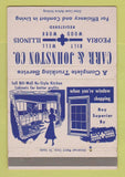 Matchbook Cover - Carr & Johnston Wood Work Kitchens Peoria IL 40 Strike
