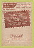 Matchbook Cover - Marsy Clothes New York City WORN 40 Strike