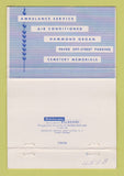 Matchbook Cover - Zaback Funeral Home Ashtabula OH 40 Strike