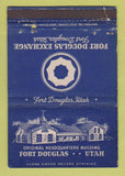 Matchbook Cover - Fort Douglas Exchange UT postcard WORN 40 Strike