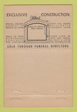 Matchbook Cover - Wilbert Burial Vault  40 Stick