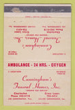 Matchbook Cover - Cunningham's Funeral Charleston Cross Lanes WV WEAR 40 Strike