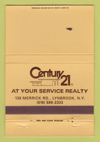 Matchbook Cover - Century 21 Real Estate Lynbrook NY 40 Strike