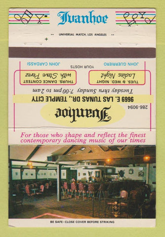 Matchbook Cover - Ivanhoe Restaurant Temple City CA 40 Strike