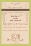 Matchbook Cover - Hamilton Watches Robert Eschan Jewelry Charleston WV 40 Strike
