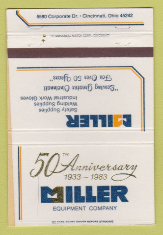 Matchbook Cover - Miller Safety Supply Welding Cincinnati OH 1983 40 Strike